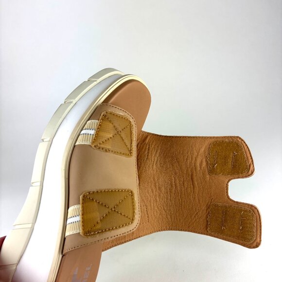 Sorel Dayspring Platform Slide Sandals Tan Leather Size 7.5 - Picture 8 of 14